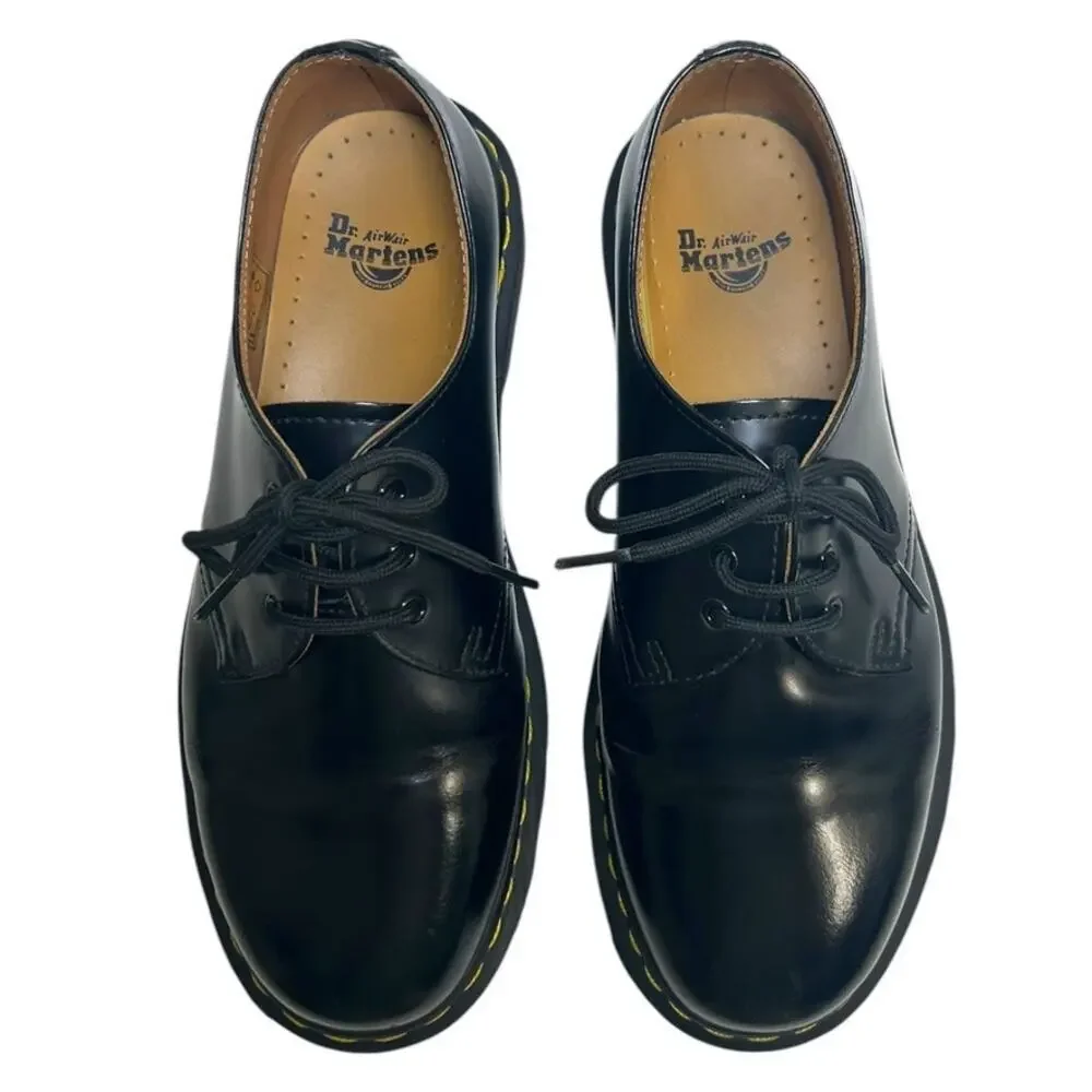 Dr. Martens, 1461 Smooth Leather Oxford Shoes 3-Eye, Black Size 8 Ladies, 39 EU